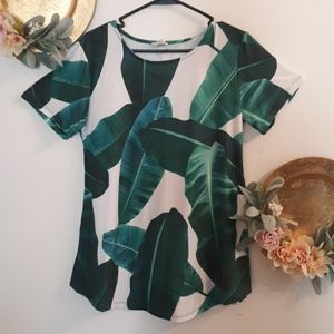 Yelete palm leaf oversized shirt